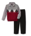 Dockers Newborn, Infant & Toddler Boys' Shirt, Sweater Vest & Corduroy Pants - Checkered at 