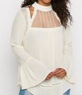 Ivory Lace Yoke Blouse By Clover + Scout at 